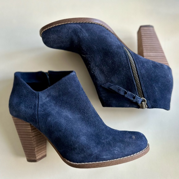 Splendid blue suede bootie 3 1/2” heel Great Condition size 8 - Picture 1 of 6